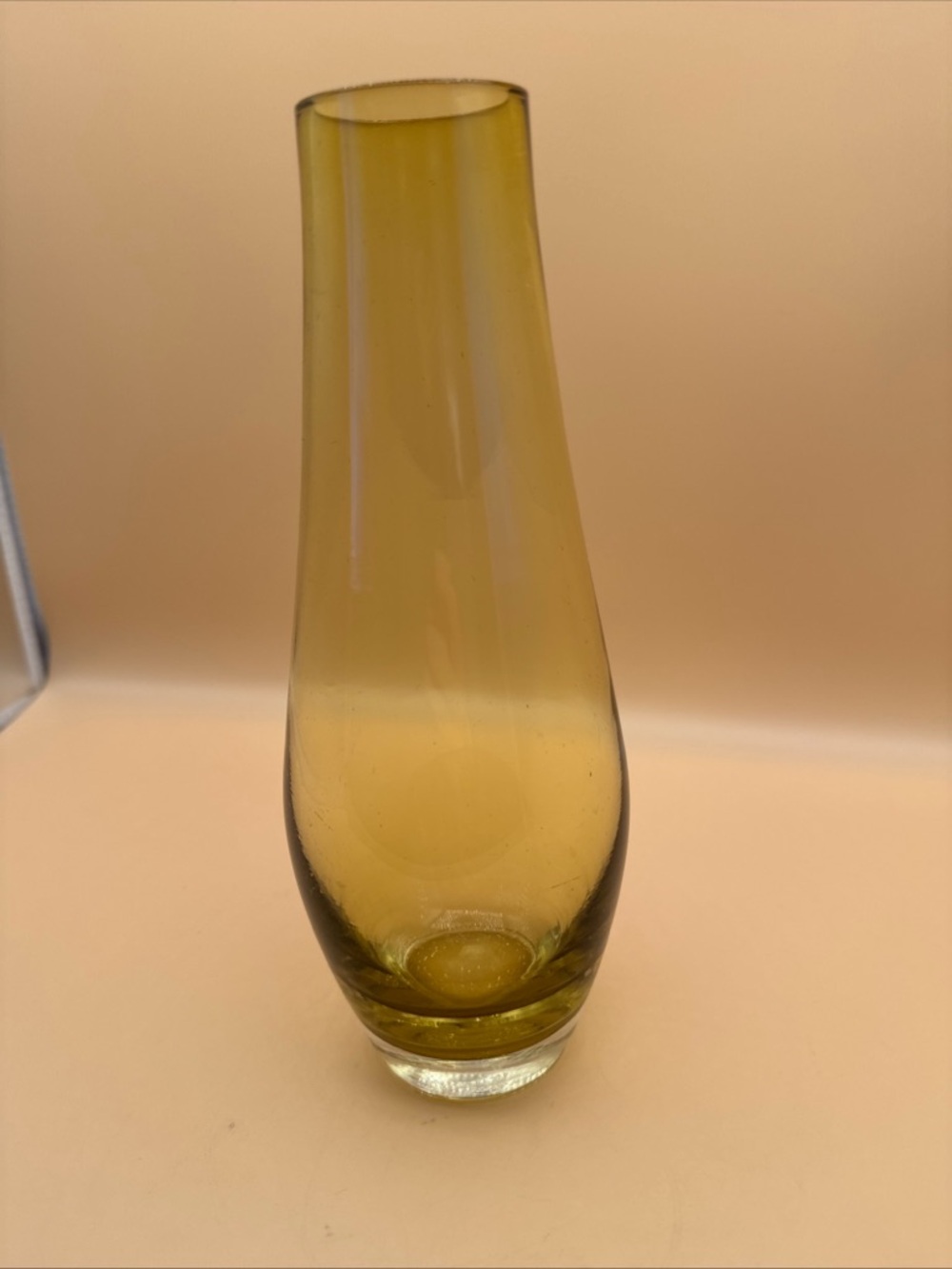 Vintage Riihimaki Riihimäen Finland Vase Honey, Yellow